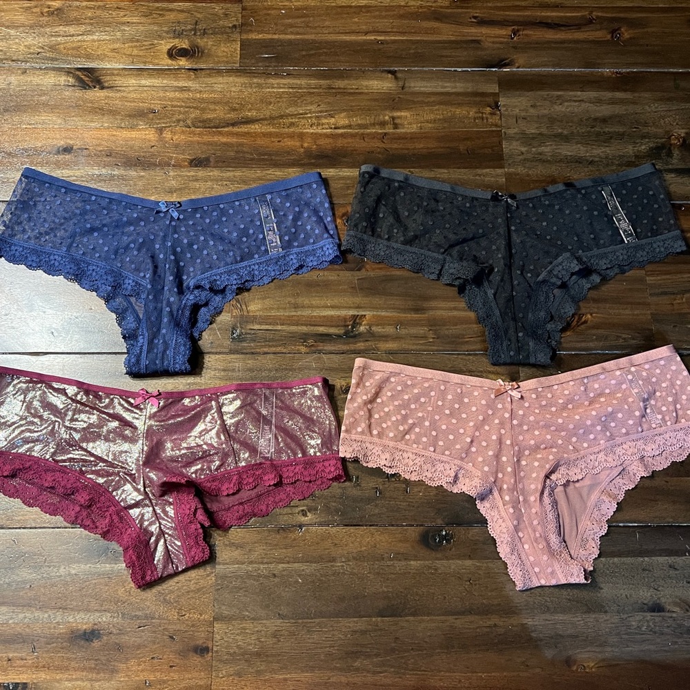 Victoria’s Secret panty bundle, 4 pairs, Size XL, tags remove, never worn